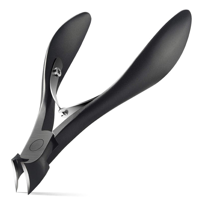 FERYES Precision Toenail Clipper for Thick or Ingrown Toenails 4R13 Stainless Steel Nail Cutter Manicure Pedicure Clipper  BLACK